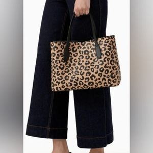 Kate Spade Harper Satchel Leopard NWT